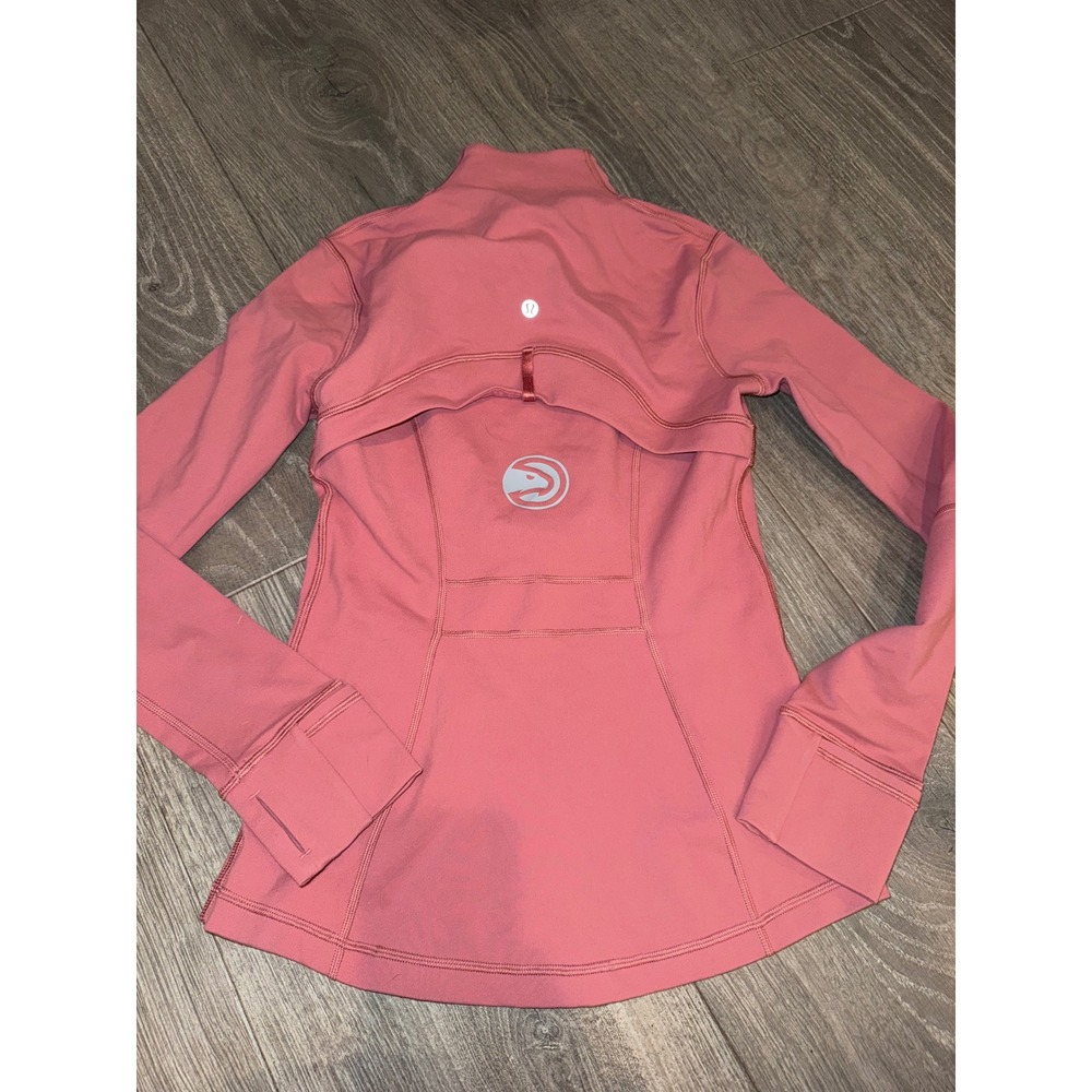 Lululemon Define Jacket Pink Atlanta Hawks Logo Full Zip Luon Size 6